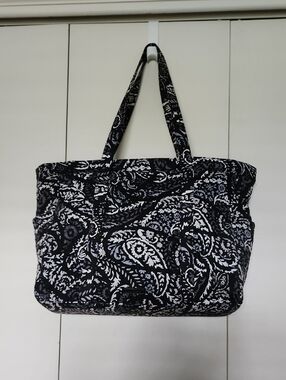 Vera Bradley Black & White With Gray  Paisley Tote Bag - Women